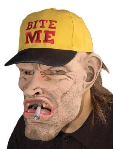 RedNeck Latex Mask with Hat Attached - The Costume Company