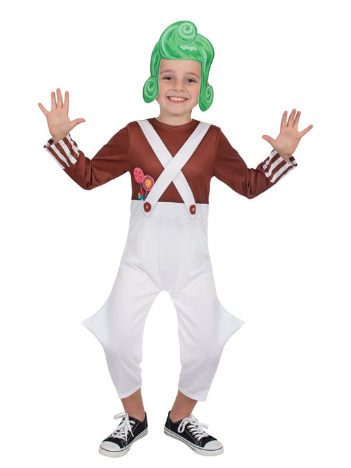 Oompa Loompa Kids Costume | Willy Wonka Factory Worker Outfit