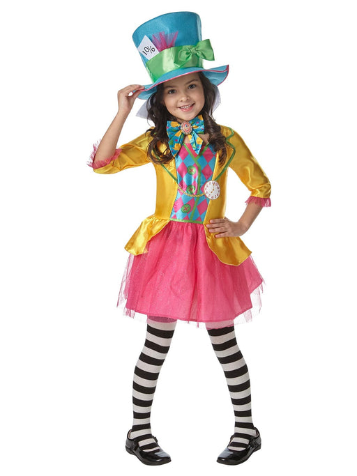 Mad Hatter Girls Deluxe Costume (long Hanging) Child Costume 