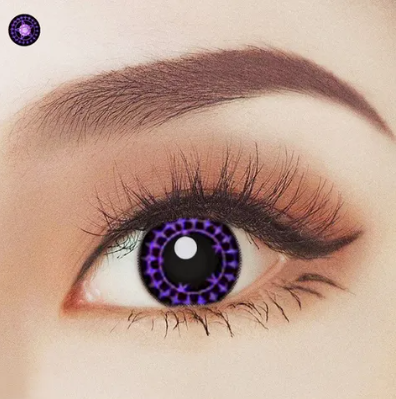 Purple Pentagram 1 Year Contact Lenses | Buy Online - The Costume Company | Australian & Family Owned 