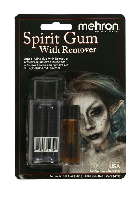 Mehron Spirit Gum 4ml with Remover 30ml Bottle