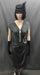 1920s Dress - Long Silver and Black Glitter Flapper - Hire - The Costume Company | Fancy Dress Costumes Hire and Purchase Brisbane and Australia