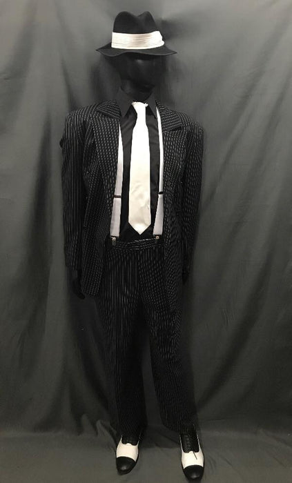 1920s Gangster Pinstripe Suit White - Hire - The Costume Company | Fancy Dress Costumes Hire and Purchase Brisbane and Australia