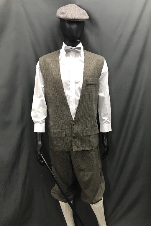1920s Golfer Brown and Green Pinstripe - Hire