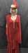 1930s-40s Bias Cut Cocktail Dress - Red Long Beaded - Hire - The Costume Company | Fancy Dress Costumes Hire and Purchase Brisbane and Australia