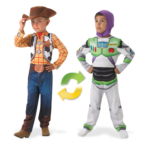 Buzz To Woody Lightyear Deluxe Reversible Child Costume 