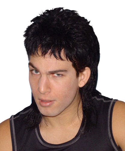 Mullet Black 80s Wig - Buy Online - The Costume Company | Australian & Family Owned 