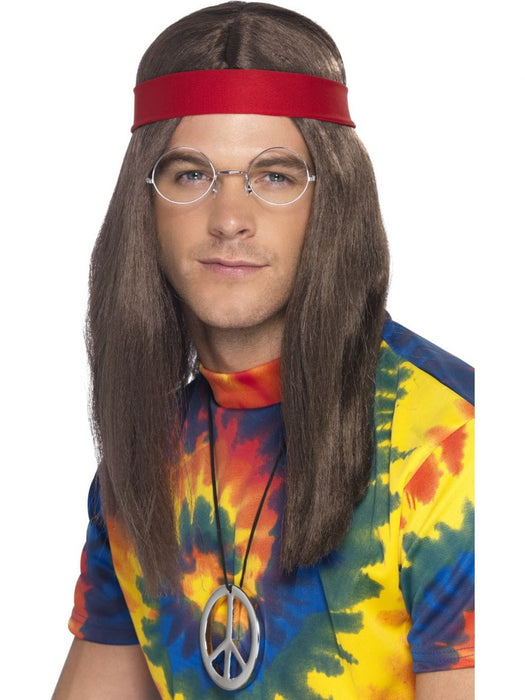 Hippie Man Brown Wig Kit | Buy Online - The Costume Company | Australian & Family Owned 