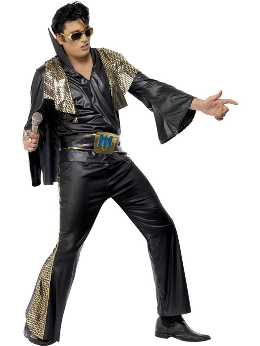 Elvis Black and Gold Deluxe Costume - Buy Online Only