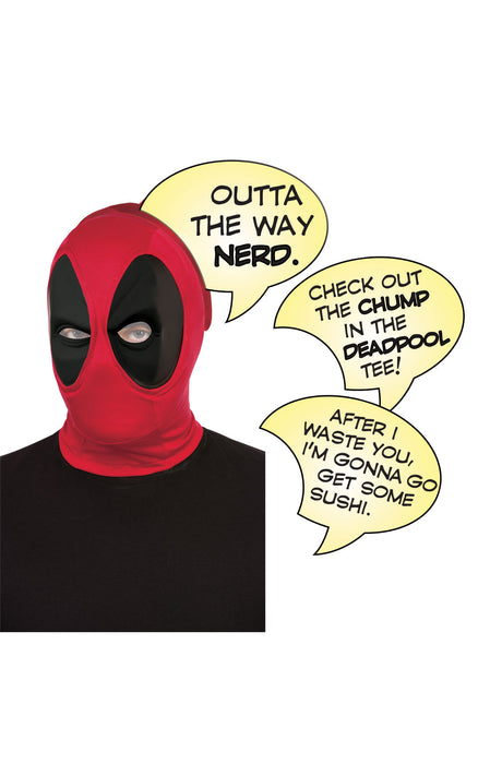 Deadpool Adult Deluxe Mask with Speech Bubble - Buy Online Only