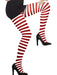 Opaque Striped Red & White Tights | Buy Online - The Costume Company | Australian & Family Owned 