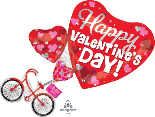 SuperShape XL Happy Valentine's Day Bike & Hearts P35 | Buy Online - The Costume Company | Australian & Family Owned