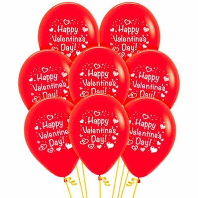 Sempertex 30cm Happy Valentine's Day & Hearts Fashion Red Latex Balloons, 12PK | Buy Online - The Costume Company | Australian & Family Owned