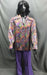 60-70s Mens Hippie Costume - Coloured Pattern Shirt with Purple Flares - Hire - The Costume Company | Fancy Dress Costumes Hire and Purchase Brisbane and Australia