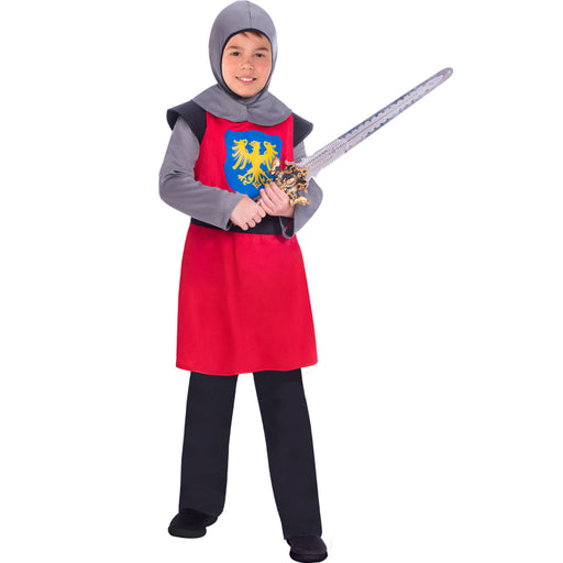 Medieval Knight Red Boys Costume