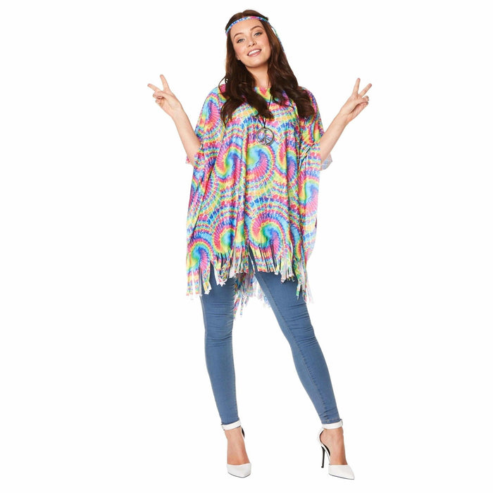 70's Tie Dye Poncho | Buy Online - The Costume Company | Australian & Family Owned  