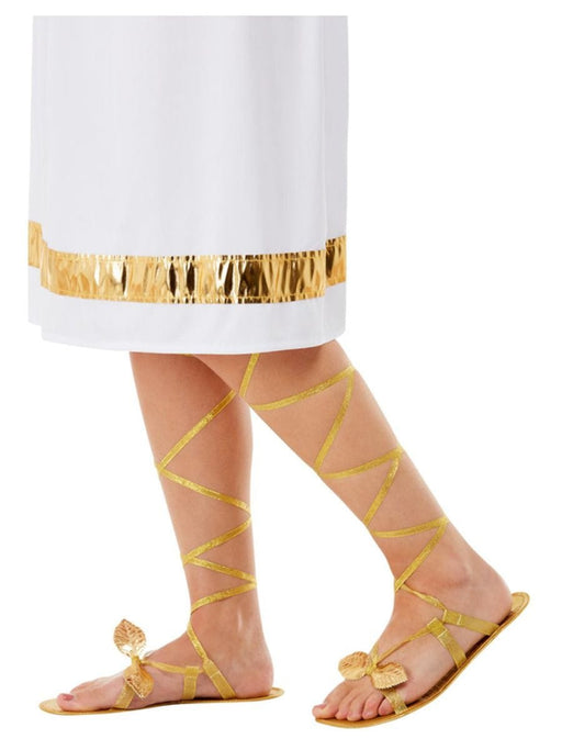 Gold Grecian Lace Up Sandals | Buy Online - The Costume Company | Australian & Family Owned 