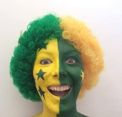 Aussie Green & Gold Wig | Buy Online - The Costume Company | Australian & Family Owned 