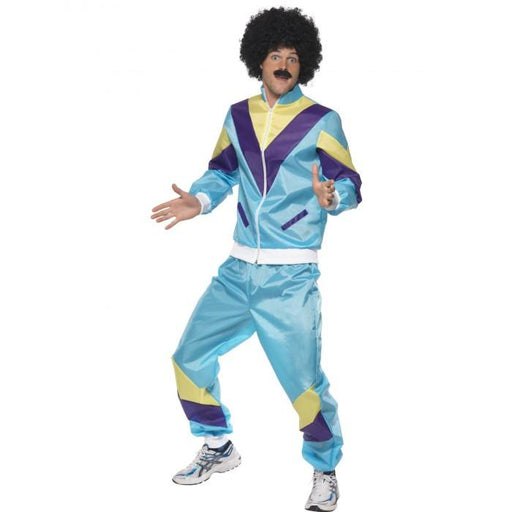 80s Height of Fashion Shell Suit Blue - The Costume Company | Fancy Dress Costumes Hire and Purchase Brisbane and Australia