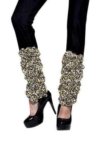Leopard Print (Faux) Leg Warmers - The Costume Company | Fancy Dress Costumes Hire and Purchase Brisbane and Australia