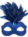 Daniella Blue Feathered Eye Mask | Buy Online - The Costume Company | Australian & Family Owned 