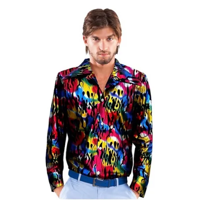Colour Flame Disco Shirt | Buy Online - The Costume Company | Australian & Family Owned 