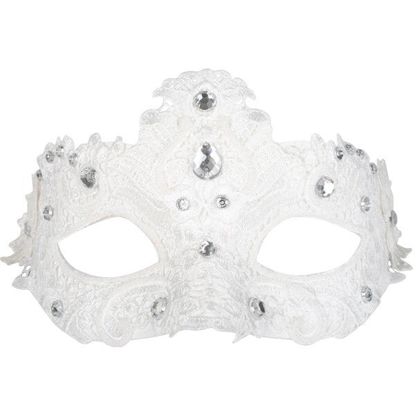 Crystal Lace Cream Eye Mask | Buy Online - The Costume Company | Australian & Family Owned 