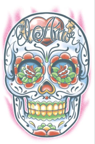 El Amor Day Of The Dead Tattoo - The Costume Company | Fancy Dress Costumes Hire and Purchase Brisbane and Australia