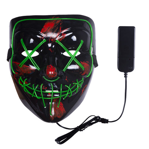 Green Neon Flashing Mask | Costumes Australia | Next Day Delivery within Australia