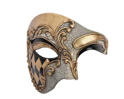 Ives Half Face Mask Black and Gold