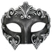 Lorenzo Silver Eye Mask | Buy Online - The Costume Company | Australian & Family Owned 