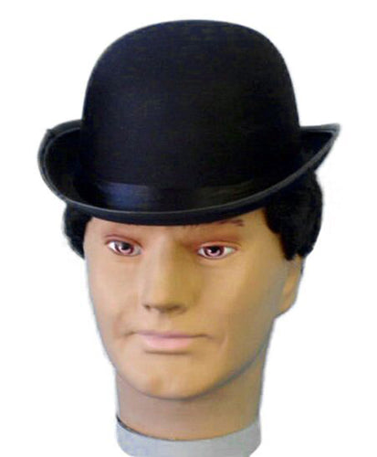 Bowler Hat - Black Satin - The Costume Company | Fancy Dress Costumes Hire and Purchase Brisbane and Australia