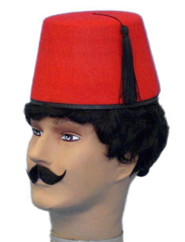 Indian Fez Hat - Red - The Costume Company | Fancy Dress Costumes Hire and Purchase Brisbane and Australia