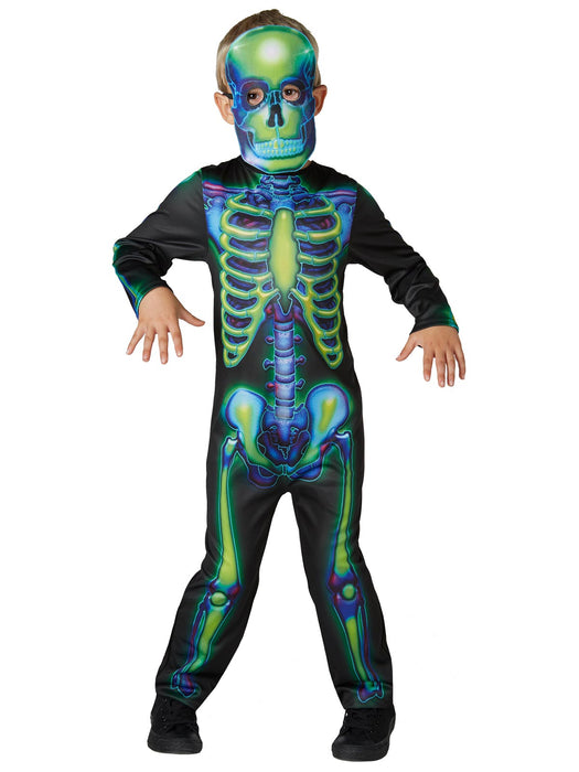 Neon Skeleton Glow In The Dark Child Costume