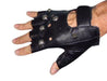 Gloves Black Studded Fingerless - The Costume Company | Fancy Dress Costumes Hire and Purchase Brisbane and Australia