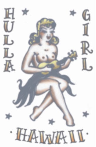 Hula Girl Vintage 1950s Tattoo - The Costume Company | Fancy Dress Costumes Hire and Purchase Brisbane and Australia