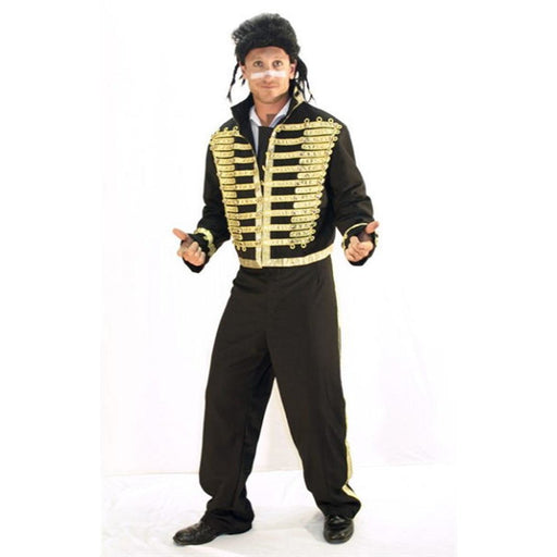 Deluxe Professional Elvis Costume Jeweled Royal Blue Jumpsuit with