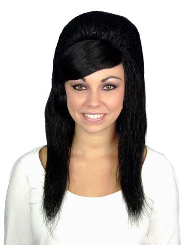 Beehive Long Black 60s Style Wig