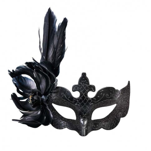 Feathered Black Eye Mask | Buy Online - The Costume Company | Australian & Family Owned 