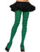 Black and Green Stripe Tights - The Costume Company