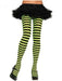 Black and Green Stripe Tights - The Costume Company