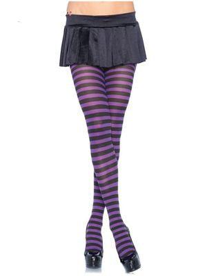 Black and Orange Stripe Tights - The Costume Company