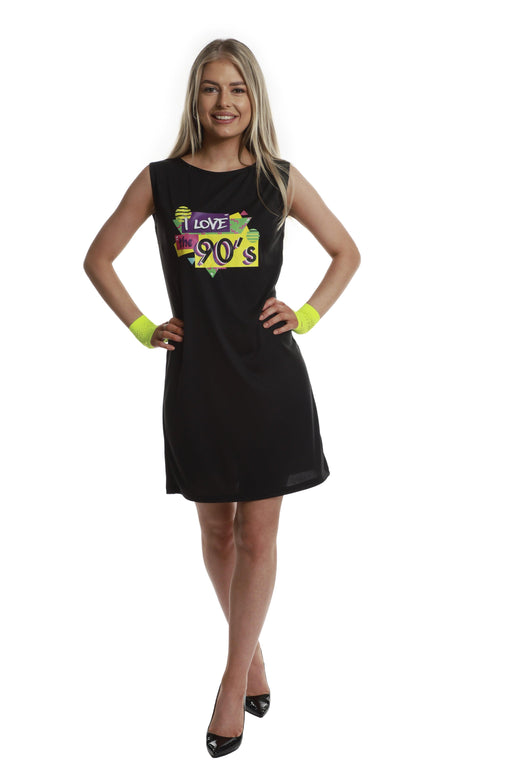 Black Ladies 90's Dress - Buy Online Only - The Costume Company