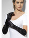 Black Long Gloves Velveteen - The Costume Company