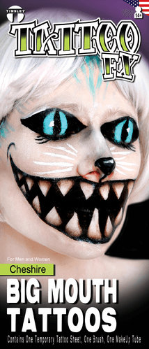 Cheshire Cat Big Mouth Temporary Tattoo - Buy Online Only - The Costume Company