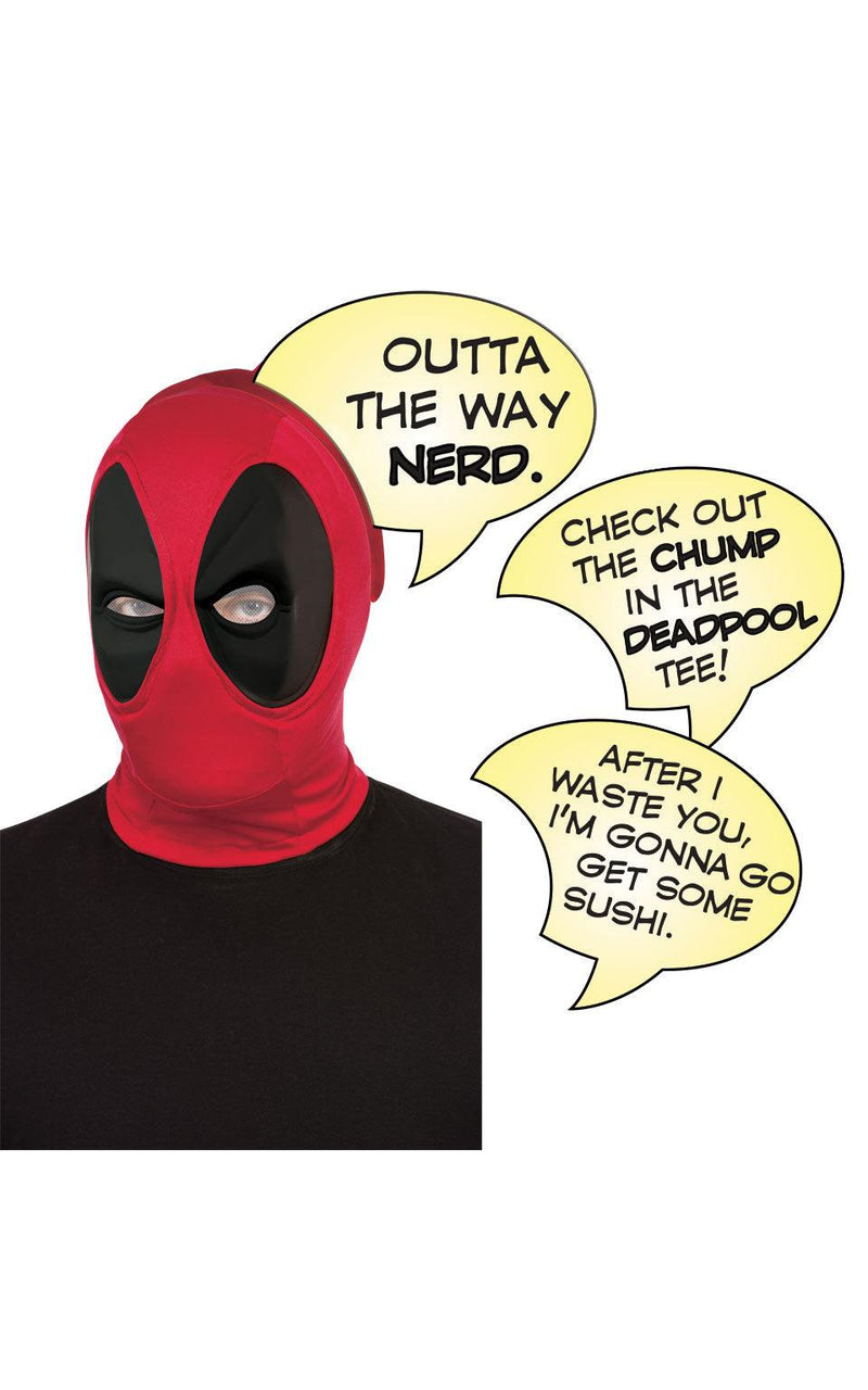 Deadpool Adult Deluxe Mask with Speech Bubble 