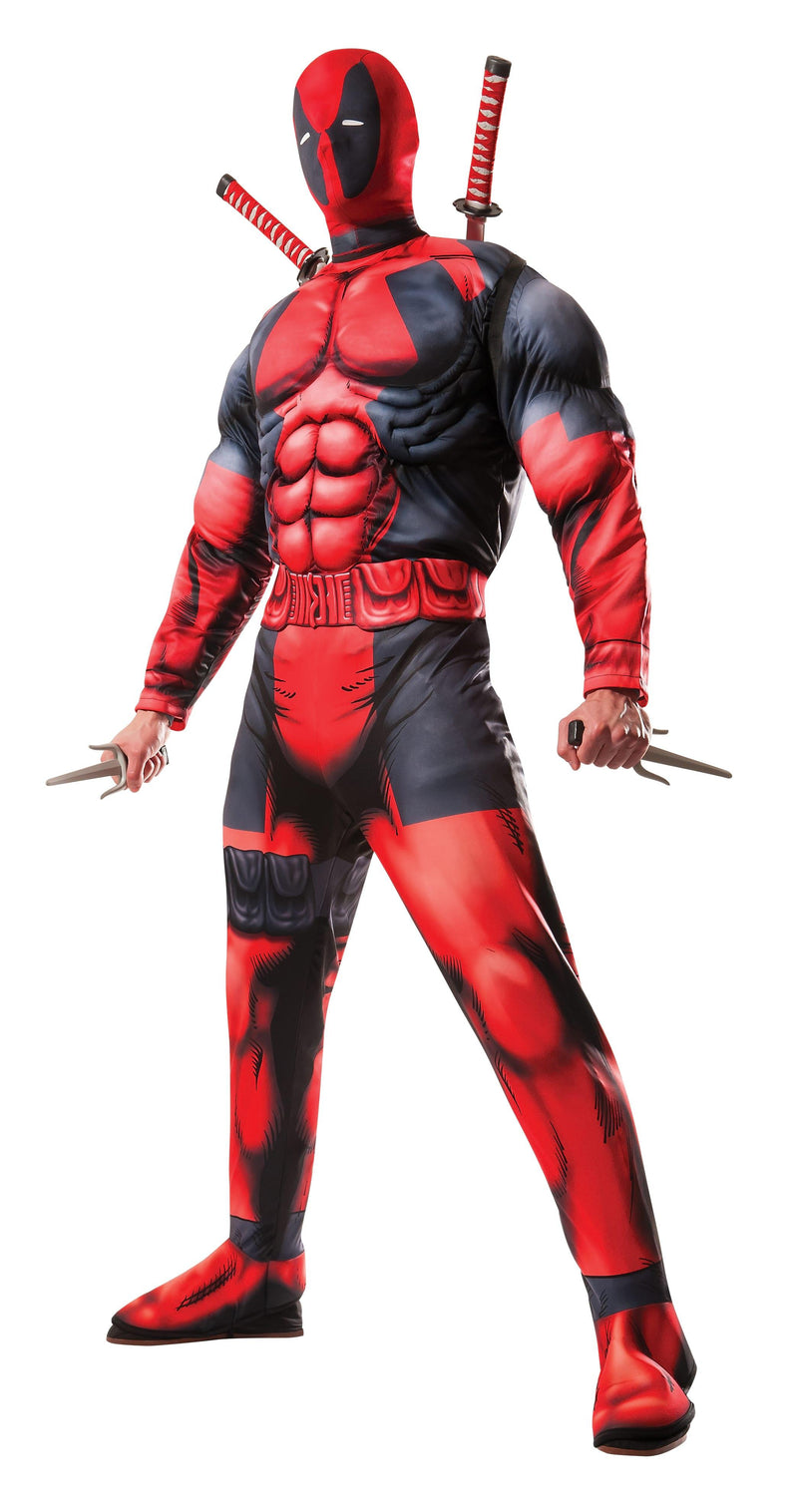 Deadpool Adult Deluxe Muscle Chest Men’s Costume 