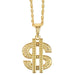 Dollar Sign Metal Gold Chain - The Costume Company