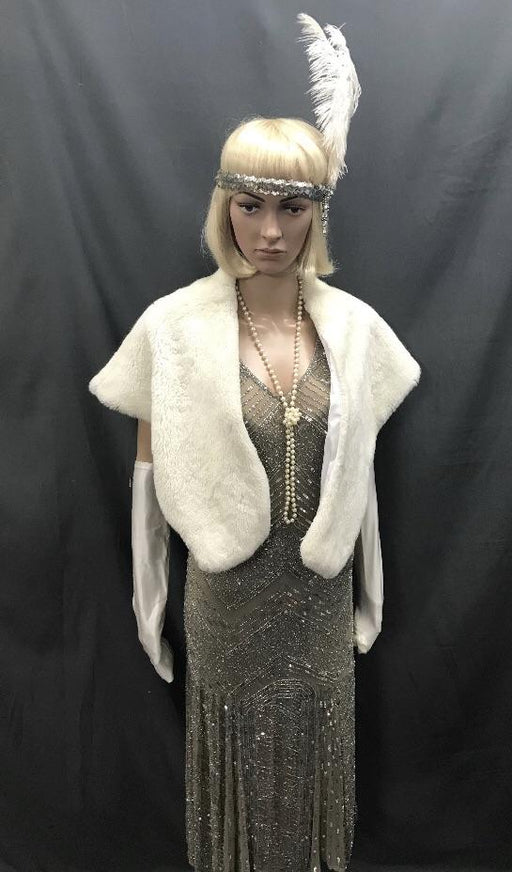 Faux Fur White Stole - Hire - The Costume Company | Fancy Dress Costumes Hire and Purchase Brisbane and Australia
