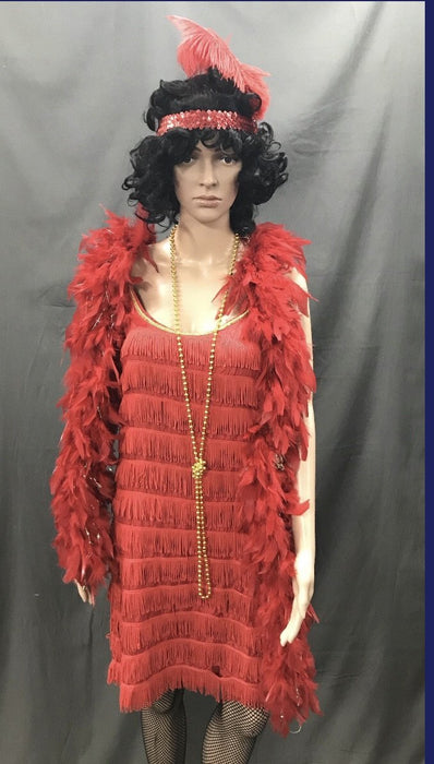 Flapper Dress Roaring 20's Red - Hire - The Costume Company | Fancy Dress Costumes Hire and Purchase Brisbane and Australia